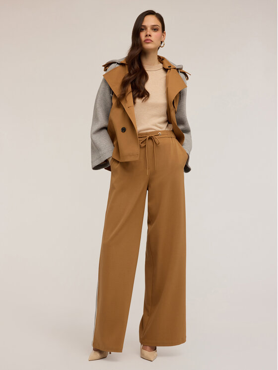 Motivi Motivi Pantaloni di tessuto P163W000817N012 Marrone Over Fit