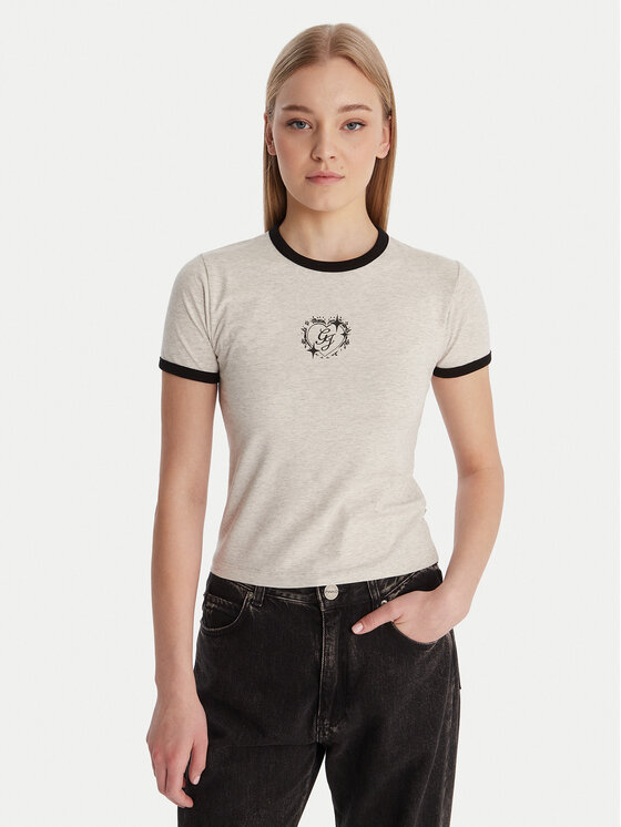 Guess Jeans Guess Jeans Tricou W6RI16 J1314 Gri Classic Fit