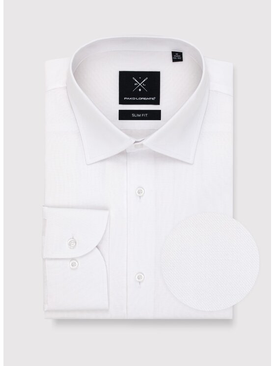 Pako Lorente Pako Lorente Koszula P000B-1X-008-B Biały Slim Fit