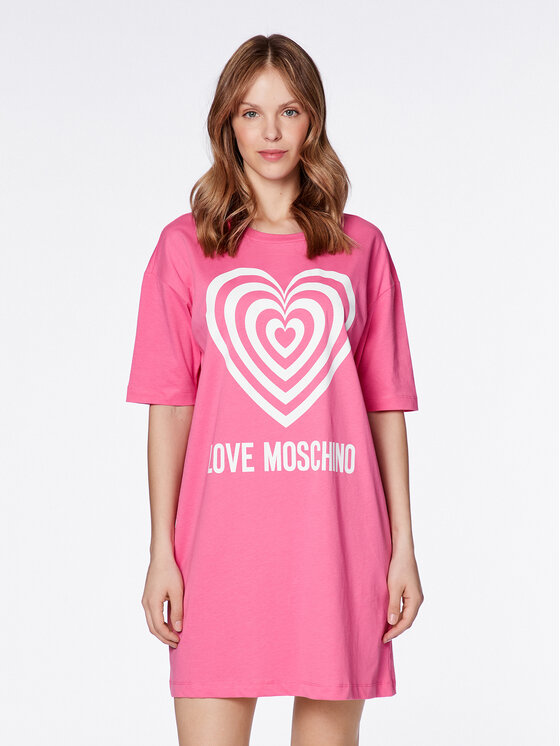 LOVE MOSCHINO LOVE MOSCHINO Ежедневна рокля W592338M 3876 Розов Relaxed Fit