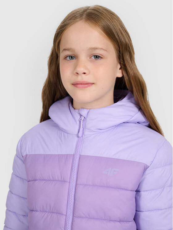 4F 4F Kurtka puchowa OUTERWEAR Fioletowy Regular Fit