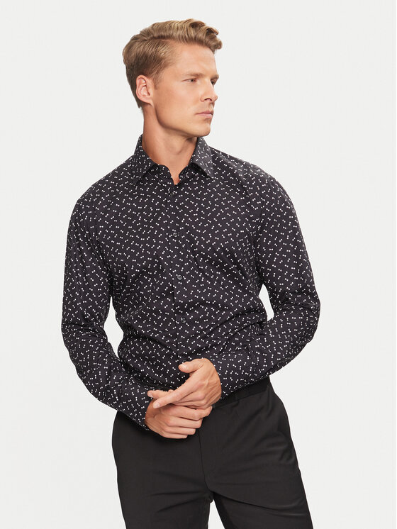 BOSS Boss Košile H-Joe 50527626 Černá Slim Fit