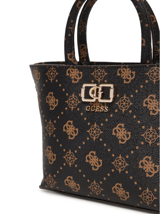 Guess Guess Дамска чанта Emelie Logo Mini HWGP99 28750 Кафяв