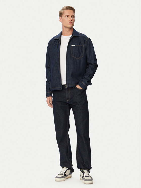 Guess Jeans Guess Jeans Jeansjacke M6YN01 D1316 Dunkelblau Regular Fit