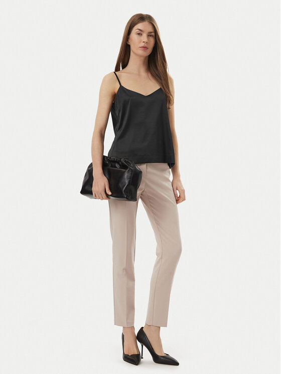Simple Simple Top 62TSLED102 Czarny Regular Fit