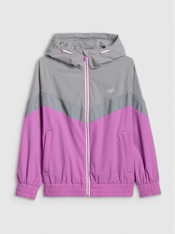 4F 4F Kurtka przejściowa JELLIFICATION Fioletowy jasny Loose Fit