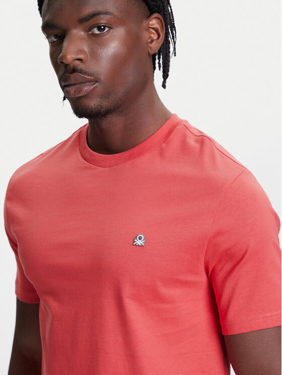 United Colors Of Benetton United Colors Of Benetton T-krekls 3MI5J1AF7 Sarkans Regular Fit