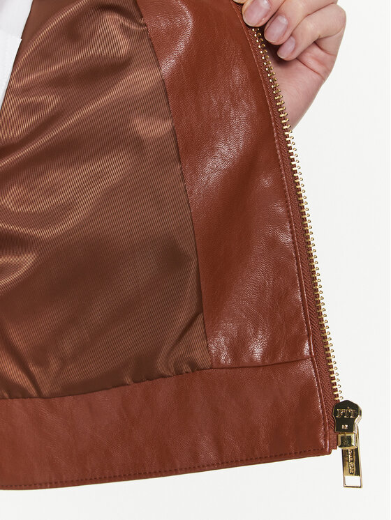 MICHAEL Michael Kors MICHAEL Michael Kors Giacca in similpelle Astor MS320B7DTW Marrone Cropped Fit