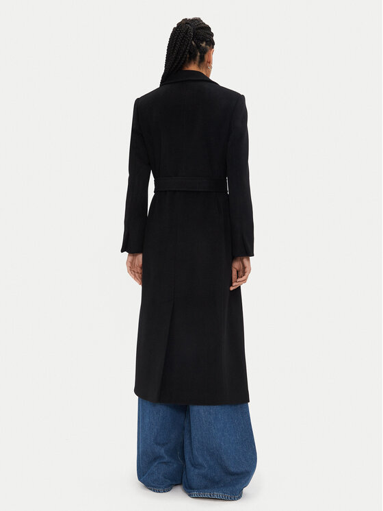 MAX&Co. MAX&Co. Вълнено палто Longrun 2428016034200 Черен Regular Fit