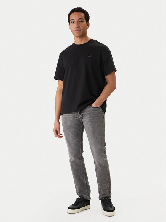 Calvin Klein Jeans Calvin Klein Jeans T-shirt Easy Monologo LV04RC275G Crna Regular Fit