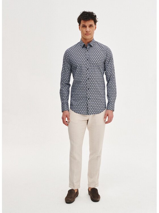 Pako Lorente Pako Lorente Koszula P25SF-1X-035 Granatowy Slim Fit
