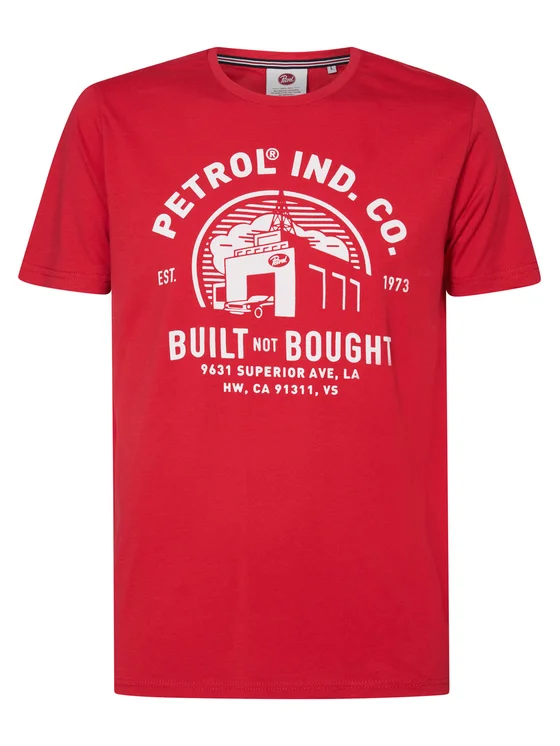 Petrol Industries T-Shirt M-1030-TSR633 Rot Regular Fit