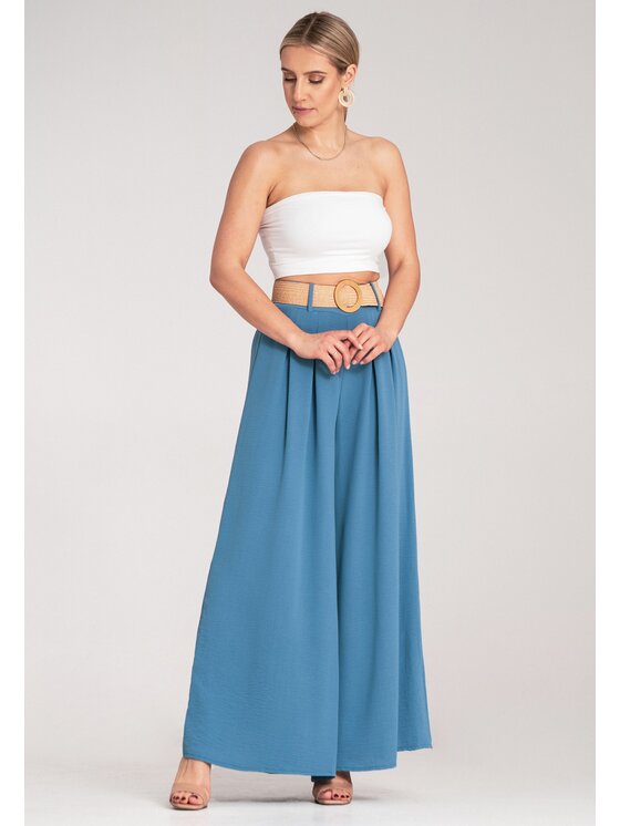 FIGL FIGL Pantaloni di tessuto M1160 Blu Loose Fit