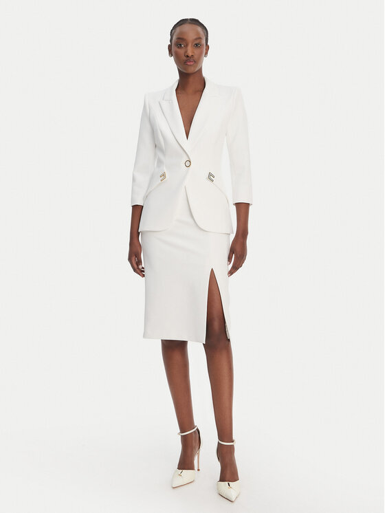 Elisabetta Franchi Elisabetta Franchi Suknja olovka GO-147-61E2-V320 Bijela Regular Fit
