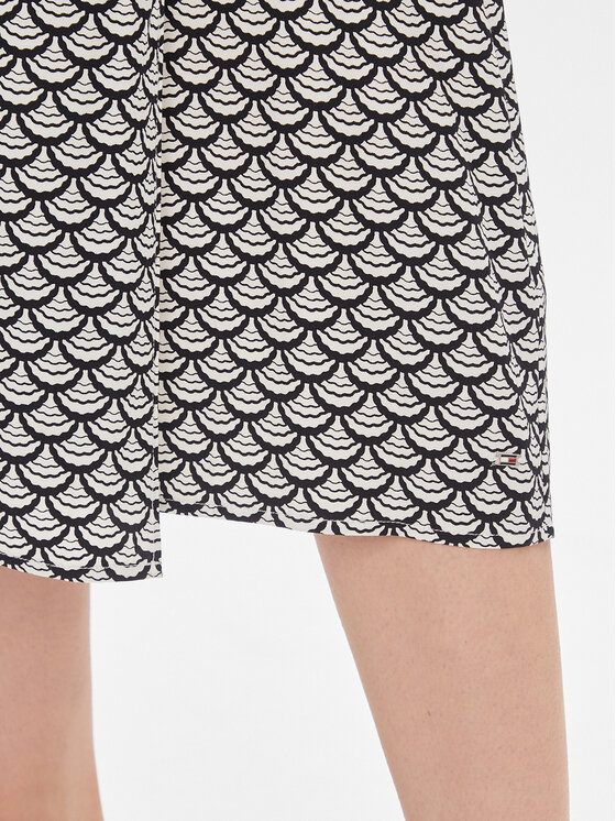 Tommy Hilfiger Trapezförmiger Rock Seal Aop Wrap Midi Skirt  