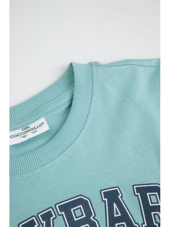 Coccodrillo Coccodrillo T-Shirt ZC6143225VBB-013 Turkusowy Regular Fit