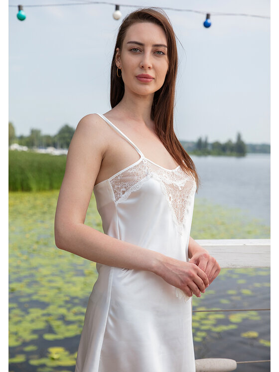 DKaren Lingerie DKaren Lingerie Koszula nocna Carla Écru Classic Fit