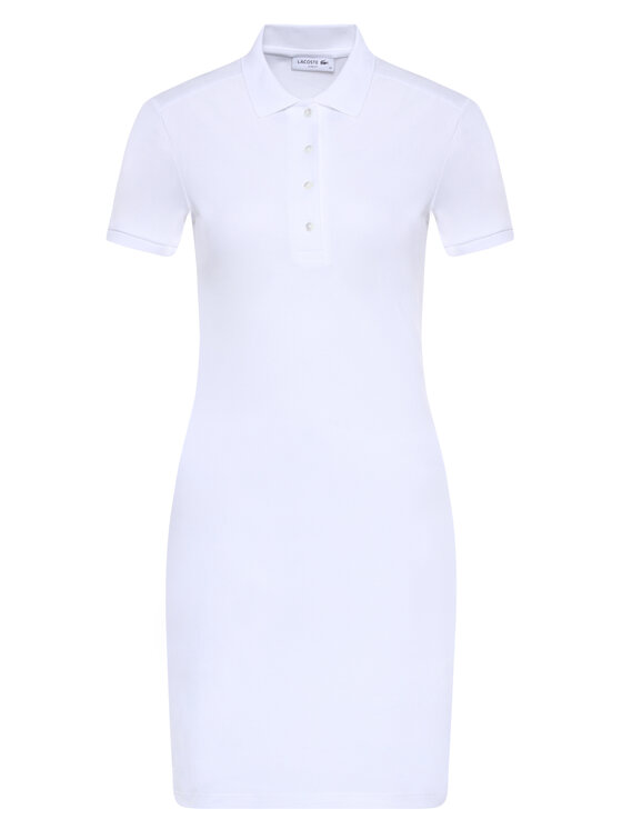 Lacoste Lacoste Rochie de zi EF5473 Alb Slim Fit
