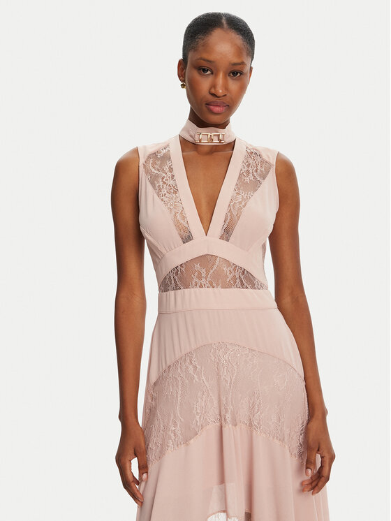 Babylon Babylon Večerní šaty EL0731 Růžová Regular Fit