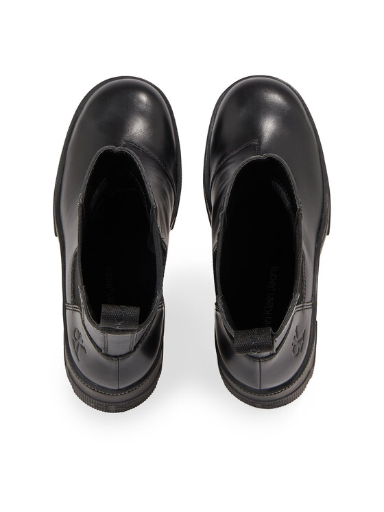 Calvin Klein Jeans Calvin Klein Jeans Μποτάκια Chunky Heeled Chelsea Boot Lth YW0YW01112 Μαύρο