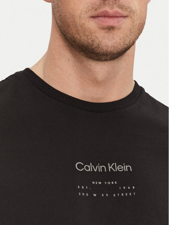 Calvin Klein Calvin Klein T-Shirt Editorial Logo K10K114172 Černá Regular Fit
