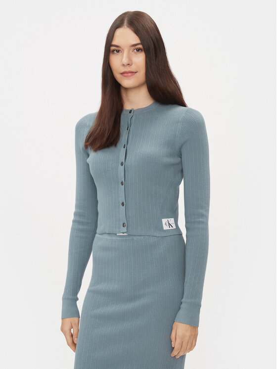 Calvin Klein Jeans Calvin Klein Jeans Strickjacke Variegated J20J222629 Blau Slim Fit