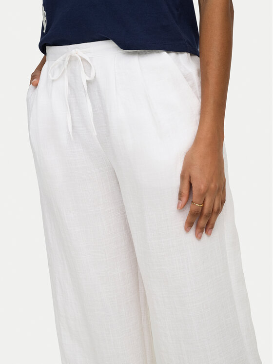 ONLY ONLY Pantaloni di tessuto Lita 15370273 Bianco Relaxed Fit