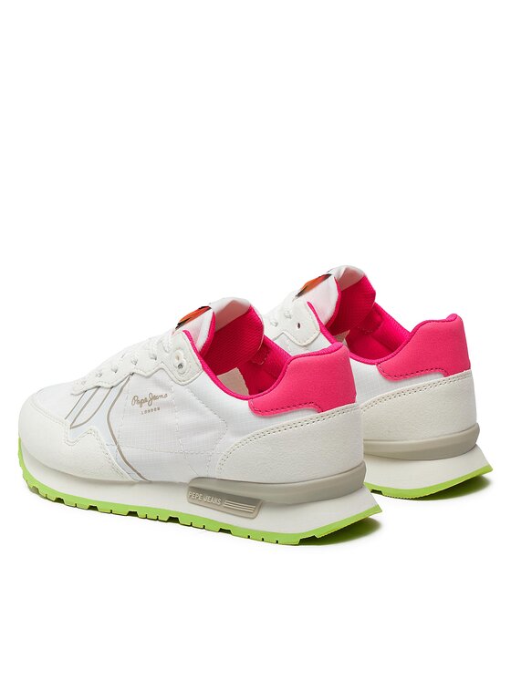 Pepe Jeans Pepe Jeans Sneakersy Brit Neon W PLS40011 Bílá
