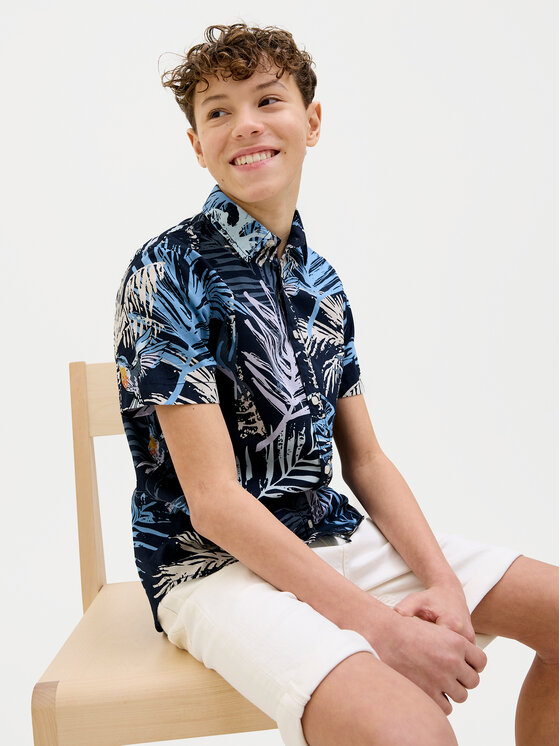 Jack&Jones Junior Jack&Jones Junior Srajca Hawaii 12269273 Mornarsko modra Regular Fit
