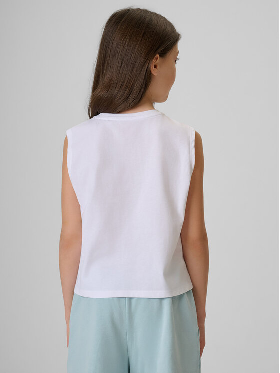 4F 4F Tank top SUMMER SPLASH Biały Regular Fit