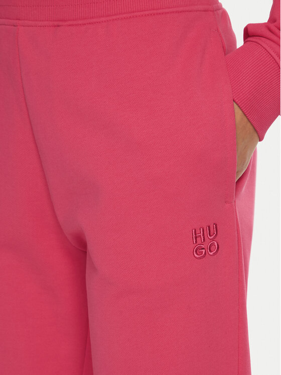 HUGO Hugo Teplákové kalhoty Nelfinia 50522417 Růžová Regular Fit