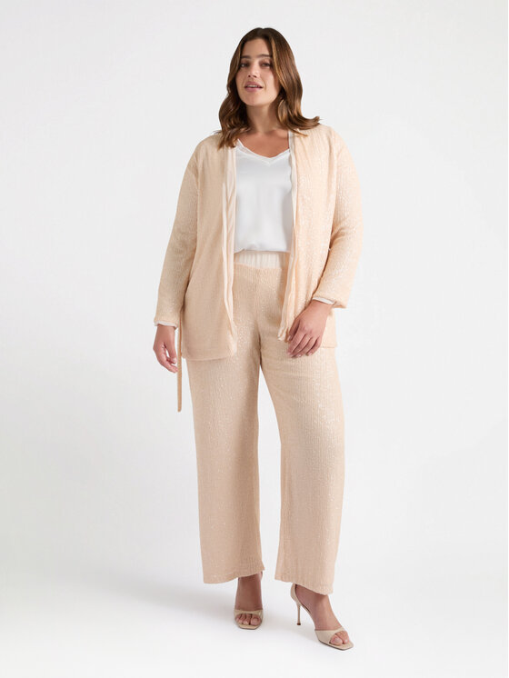 Fiorella Rubino Fiorella Rubino Spodnie materiałowe P184L002210N011 Écru Regular Fit
