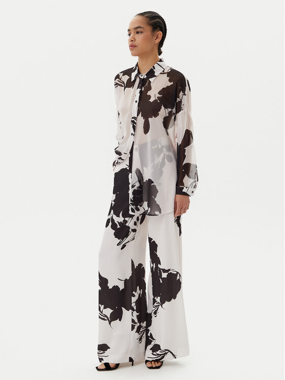 ACCESS FASHION ACCESS FASHION Palazzo hlače 53-5047-073 Bela Regular Fit
