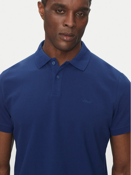 s.Oliver s.Oliver Polo 2138262 Niebieski Regular Fit