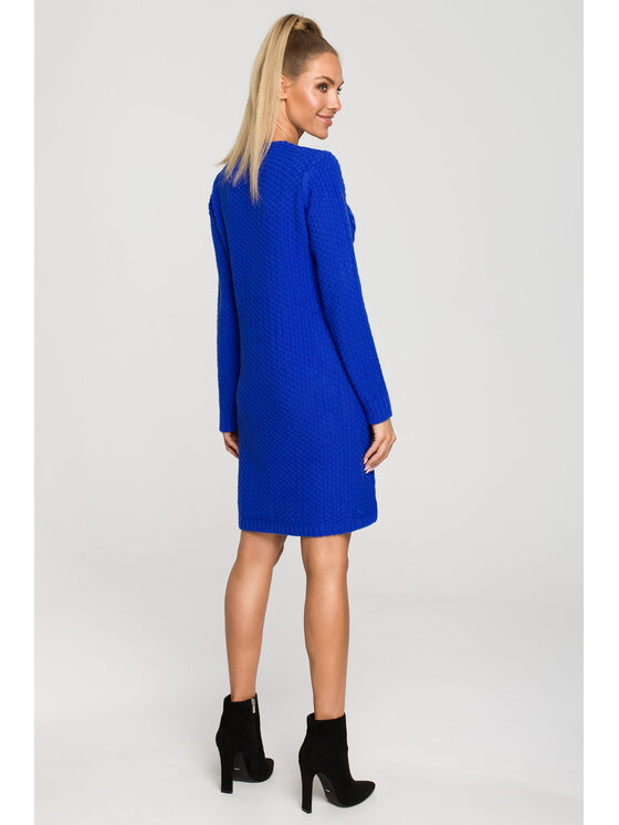 Made of Emotion Made of Emotion Vestito di maglia M713 Blu A-Line Fit