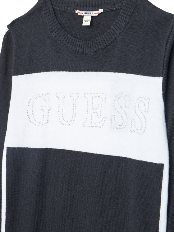 Guess Guess Džemper haljina J5YK01 Z3GW0 Crna Regular Fit