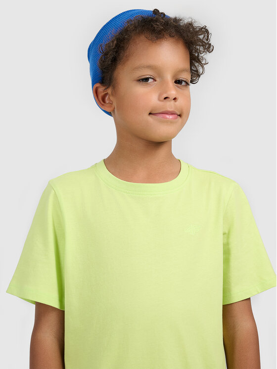 4F 4F T-Shirt BASIC+ Zielony Regular Fit