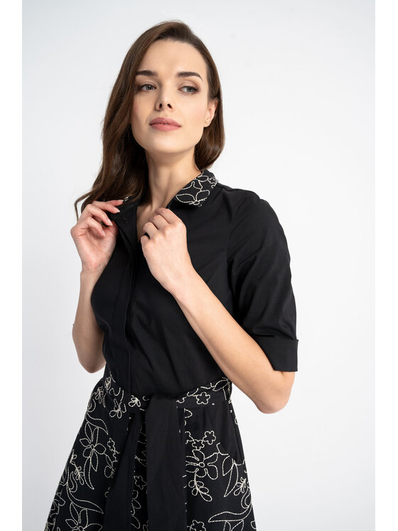 CLICK CLICK Sukienka codzienna 60-6102 Czarny Casual Fit