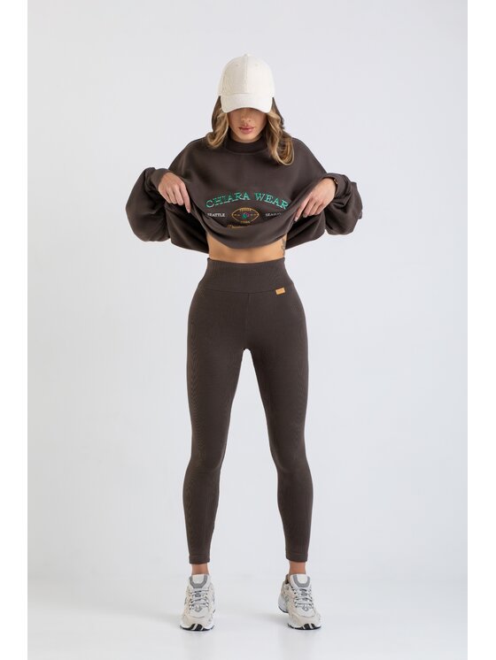 Chiara Wear Chiara Wear Legginsy PUSH-UP Brązowy Extra Slim Fit