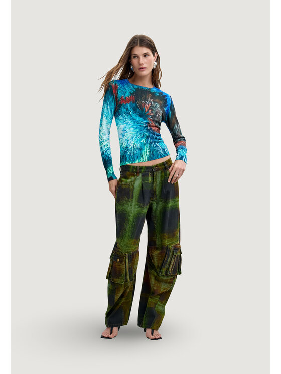 Desigual Desigual Maglione JERS_POMPOM_LACROIX Blu Casual Fit
