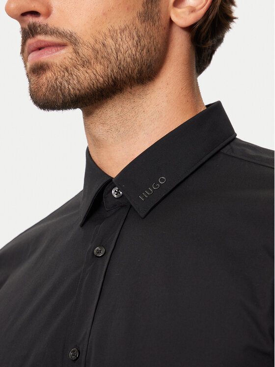 HUGO Hugo Cămașă Elisha02 50524818 Negru Extra Slim Fit