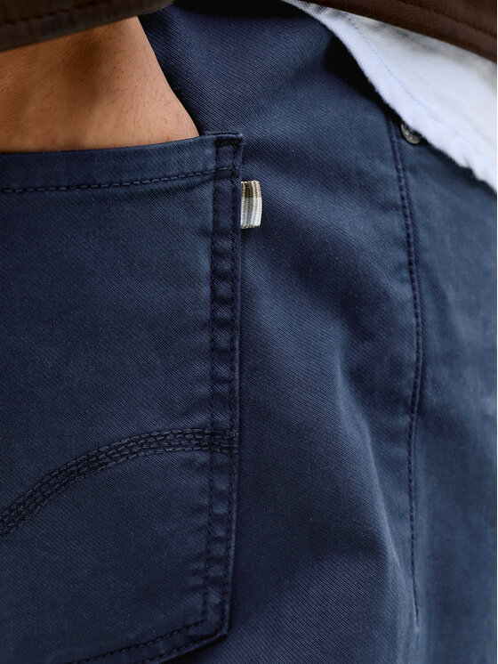Jack & Jones Jack & Jones Hlače iz tkanine Clark Finn 12293328 Mornarsko modra Regular Fit