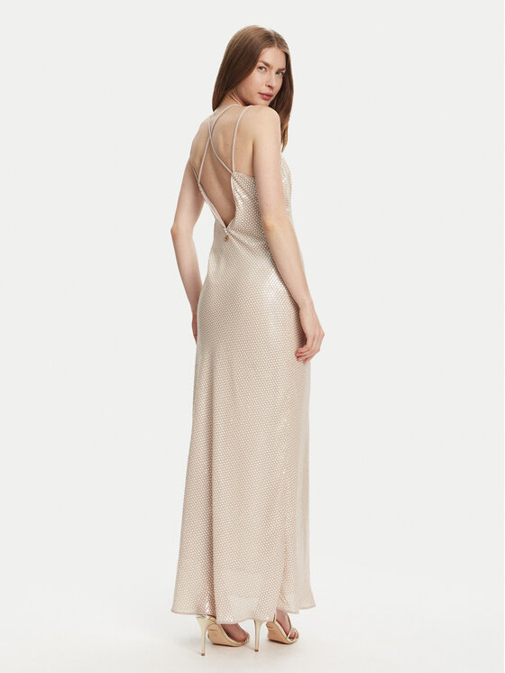 TWINSET TWINSET Večernja haljina 251TT2130 Écru Slim Fit