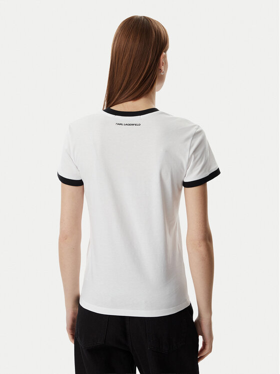 KARL LAGERFELD KARL LAGERFELD Tričko B2W17021 Biela Slim Fit