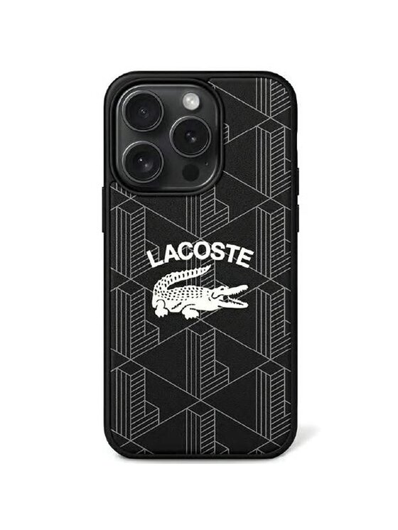 Etui na telefon Lacoste, Czarne, Apple iPhone 15 Pro