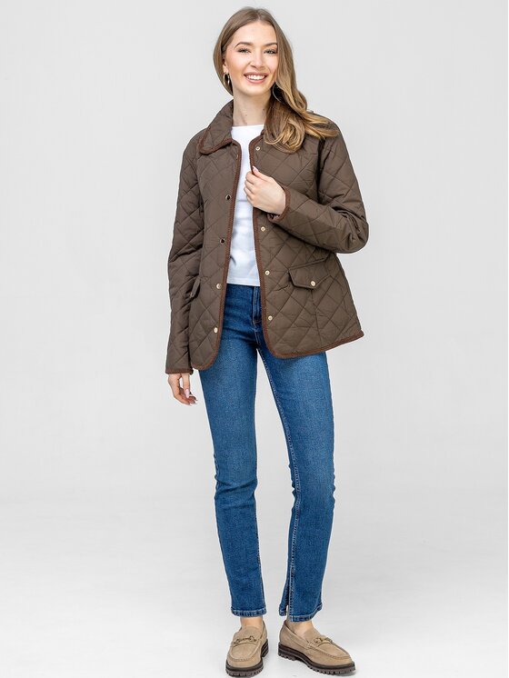 Perso Perso Kurtka przejściowa BLE260882F Brązowy Regular Fit