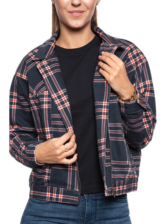 Wrangler Wrangler Kurtka damska 80'S JACKET Niebieski Regular Fit