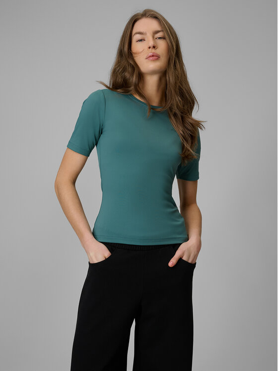 4F 4F T-Shirt ESSENTIAL 2 Turkusowy Slim Fit