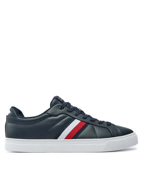 Tommy Hilfiger Snīkeri Icon Court Lth Stripes FM0FM05163 Tumši zils