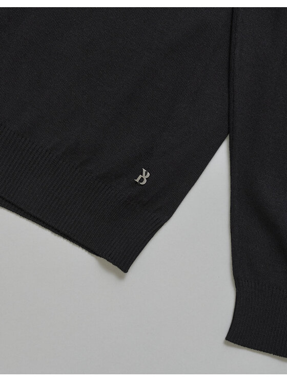Borgio Borgio Sweter grotte Czarny Classic Fit